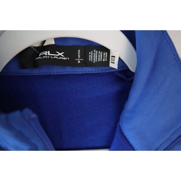 RLX Ralph Lauren Women's Sz M Blue/Pink Terry Sleeveless Full-Zip Vest - Picture 4 of 13